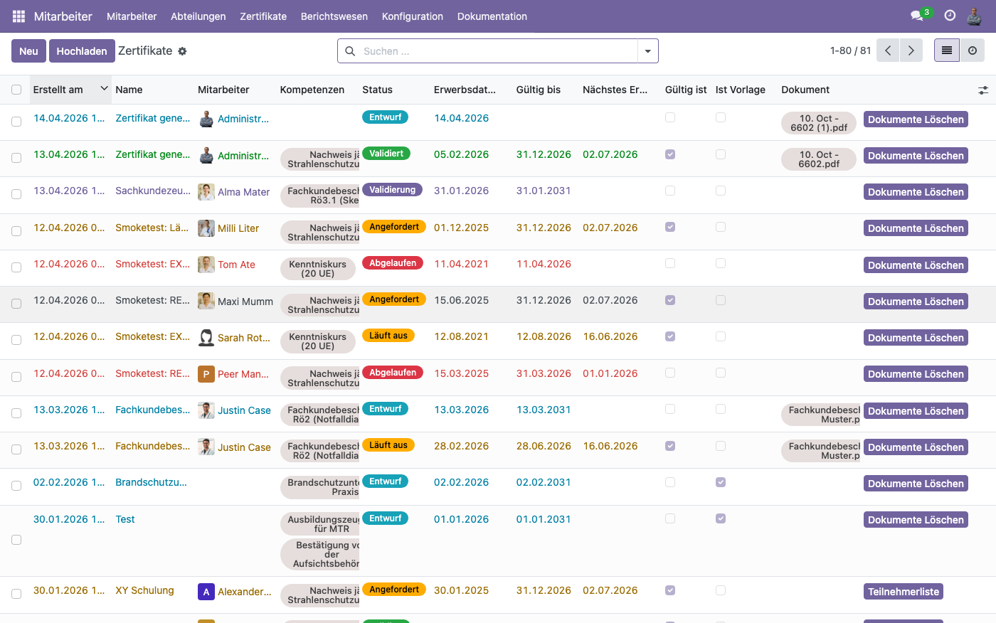 Berichtswesen & Onboarding-Automatik