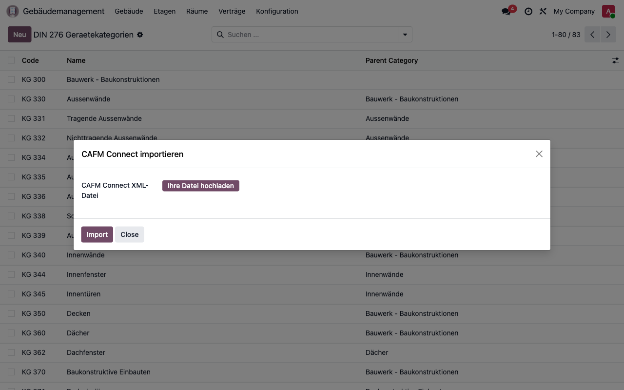 CAFM Connect Import Wizard