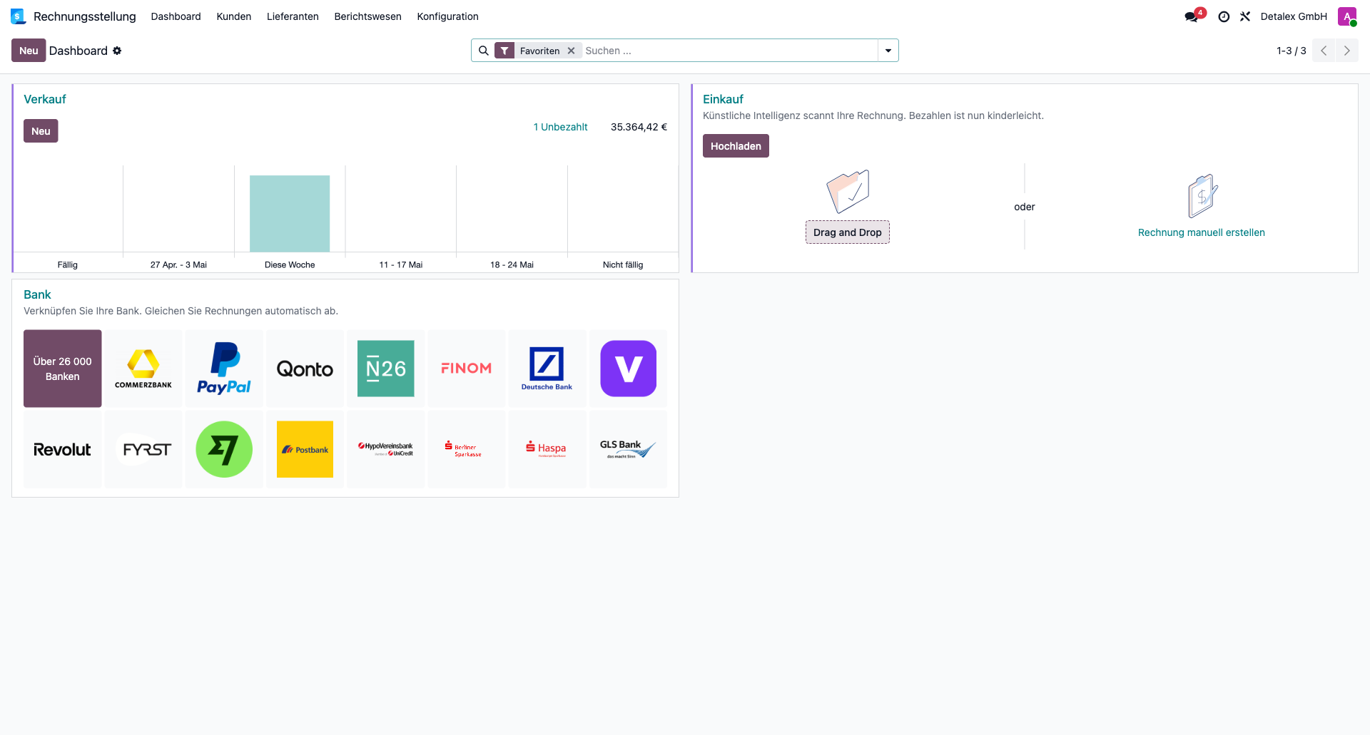 Buchhaltungs-Dashboard
