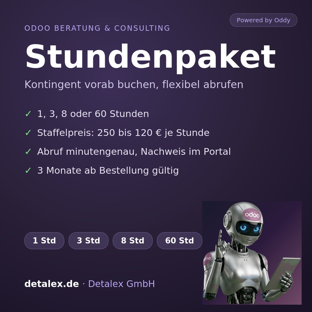 Odoo Beratung & Entwicklung – Stundenpaket